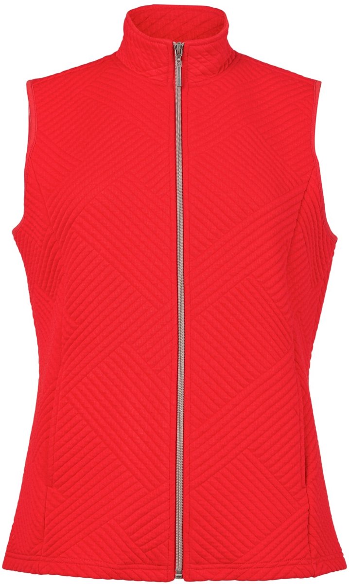 Sunday Dames Gilet Met Structuur Rood