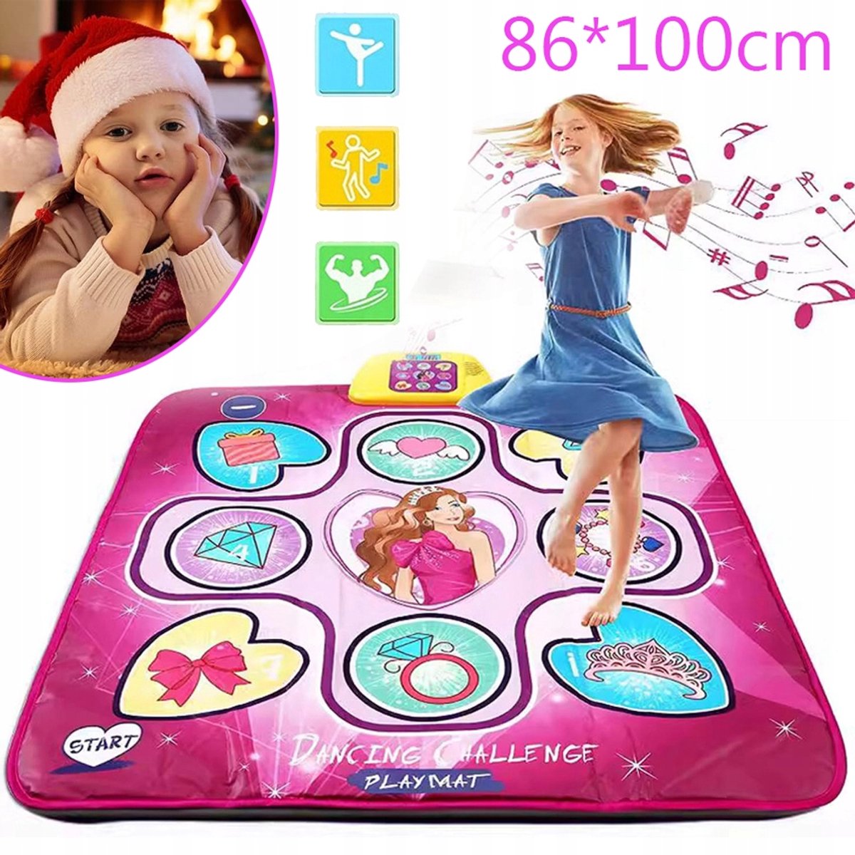 Muzikale Dansmat voor Kinderen - Antislip & 5 Speelmodi