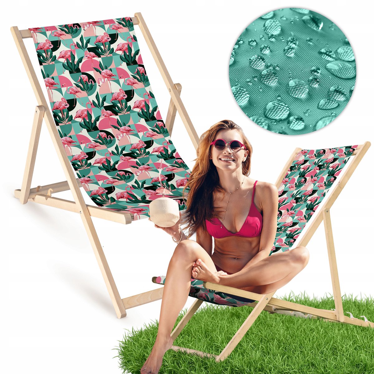 Houten Loungestoel Flamingo - Comfortabel en Stijlvol voor Tuin & Strand
