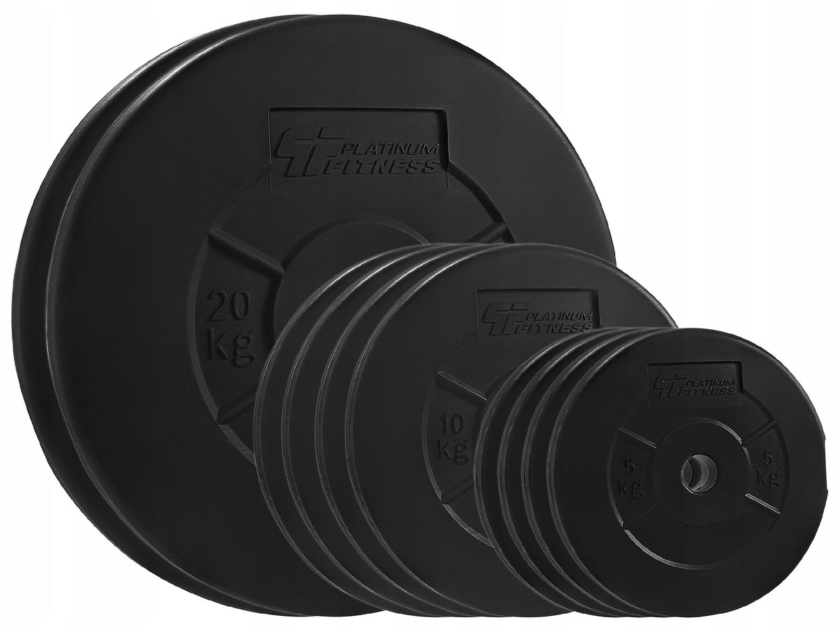 Platinum Fitness Gewichtset 100kg Bitumen 29mm