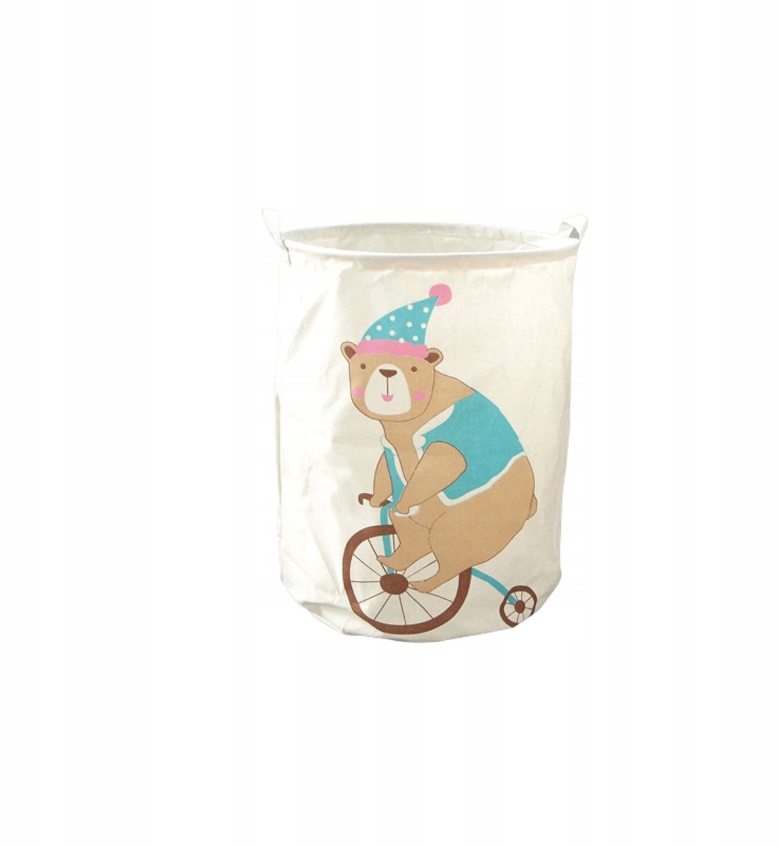 Leuke Speelgoedmand - Beer op Fiets - 35x45 cm