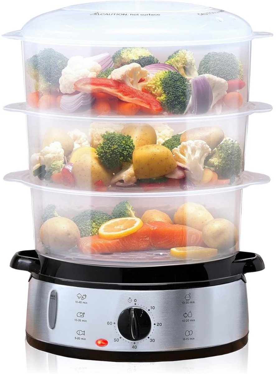 Daily Supplies® Stoomkoker - Stoompan - Stoompot - Steamer - 23.5x30.5x42.5
