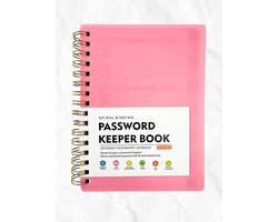 Wachtwoordenboek - Wachtwoordenboekje - PP - Wachtwoordenboekje met alfabet - Wachtwoorden Notitieboek - Voor internet, website, adres, contacten - A6 - 10.8*14.5cm - Roze