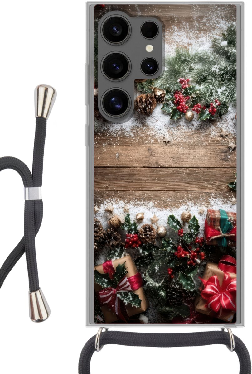 Kerstdecoratie - Geschenken - Hout - Veelkleurig