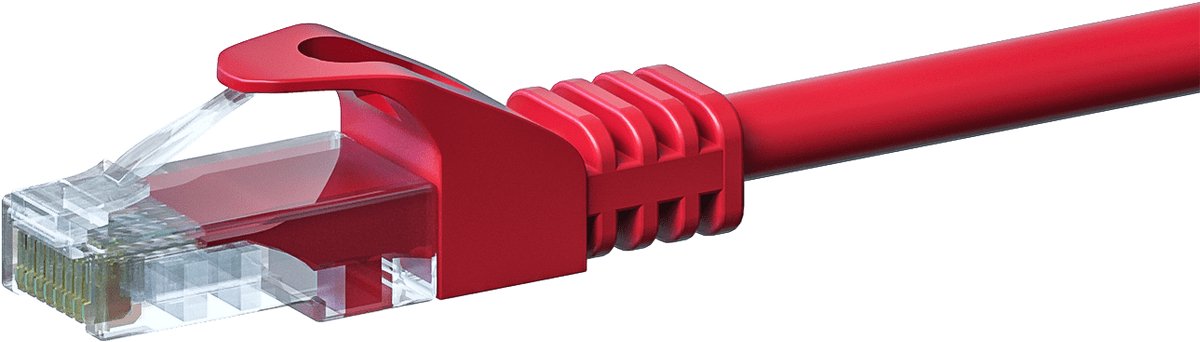 Bol.com Danicom CAT5e UTP patchkabel - 1 meter rood - CCA - netwerkkabel - internetkabel - UTP kabel - RJ45 - 1000 mbit/s aanbieding