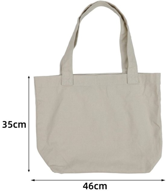1 stuk - Yogatas voor dames - Yoga Pilates Mat Tas - Canvas Tote Bag - Yoga Handtas - Sport- & Sporttas - Khaki - 46×35cm - Geschikt voor kantoor, training, reizen, sportschool, strand, etc. - Yogamat niet inbegrepen van Merkloos — afbeelding 2