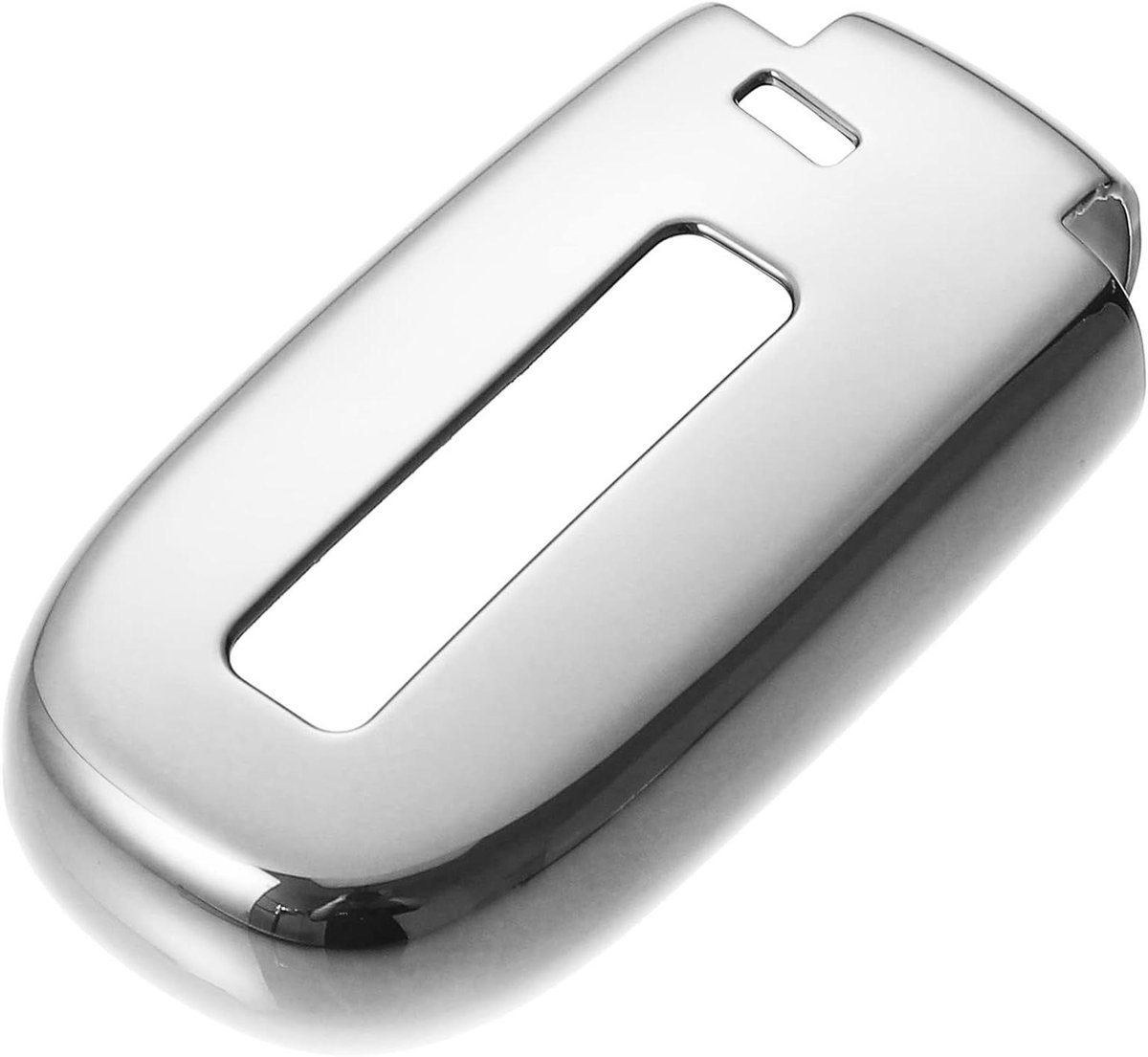 Provento - Sleutelbeschermhoes voor Jeep Grand Cherokee - Zilver - Keyless Smart Key - Beschermhoes voor auto - Sleutelhouder.