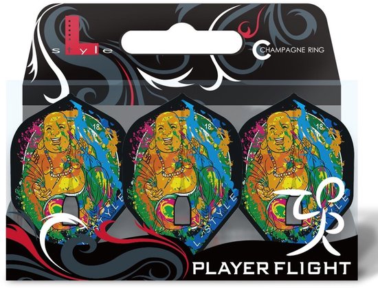 L-Style Champagne Flight L1 Standard Maria O Brien V2 Black - Dart Flights van L-Style — afbeelding 2