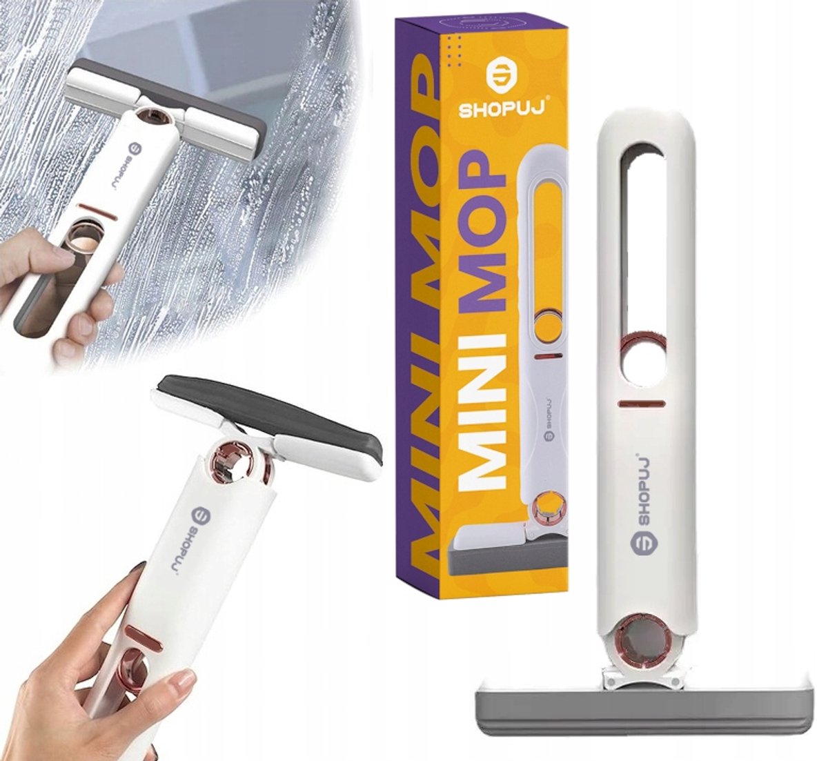 Mini Mop Draagbaar Super Absorberend Opvouwbaar Zonder Contact Automatisch