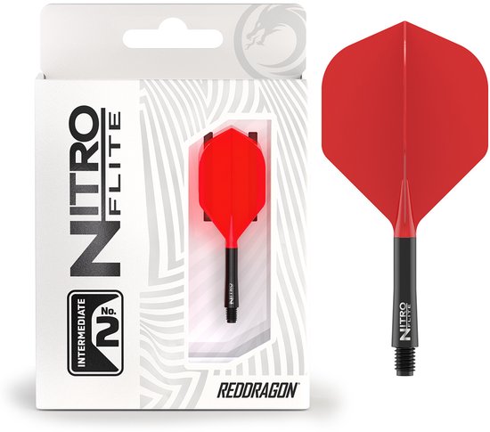 Red Dragon Nitro Flite System Black Red NO2 - Dart Flights van Red Dragon — afbeelding 5