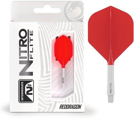Red Dragon Nitro Flite System White Red NO2 - Dart Flights van Red Dragon — afbeelding 5