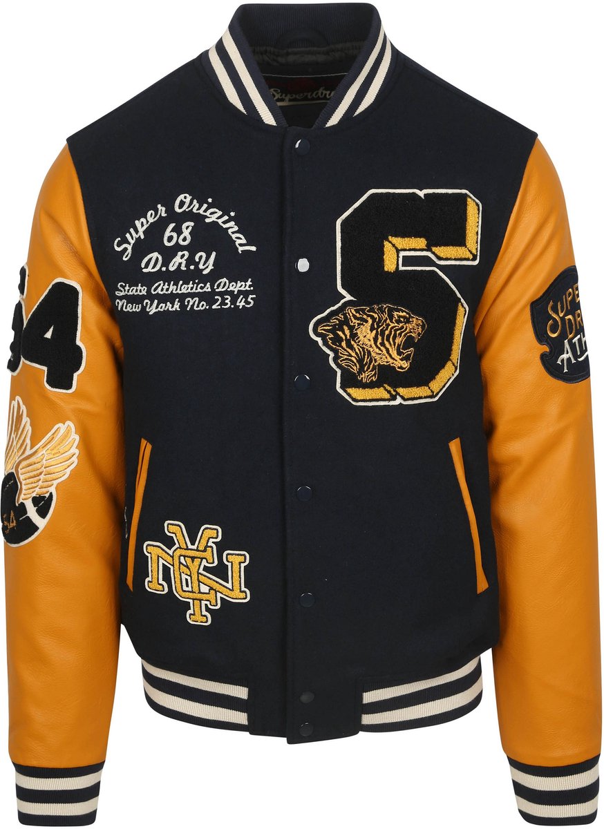 Superdry Varsity Bomber Jas – Heren Tussenjas Geel