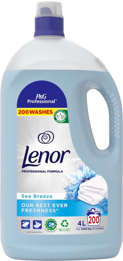 Lenor Professional assouplissant brise marine, bouteille de 4 litres