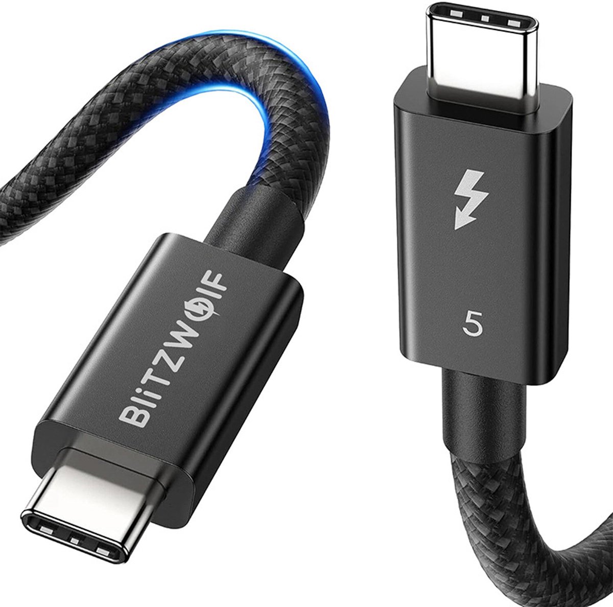 Blitzwolf Usb-C Naar Usb-C Kabel 240W 1,5M Voor Snel Opladen