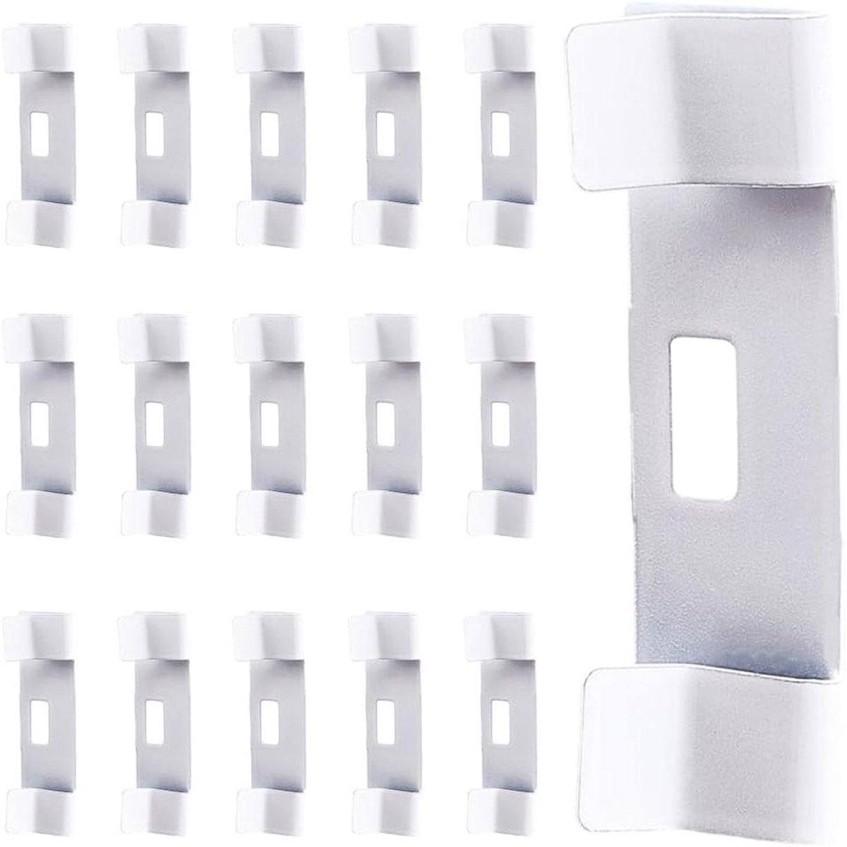 CSGoods - Verticale Jaloezie Reparatie Set met 16 Stuks - Tinnen Raamrolgordijn Accessoireset met Herbruikbare Metalen Gordijnen - Tabbladen en Haken