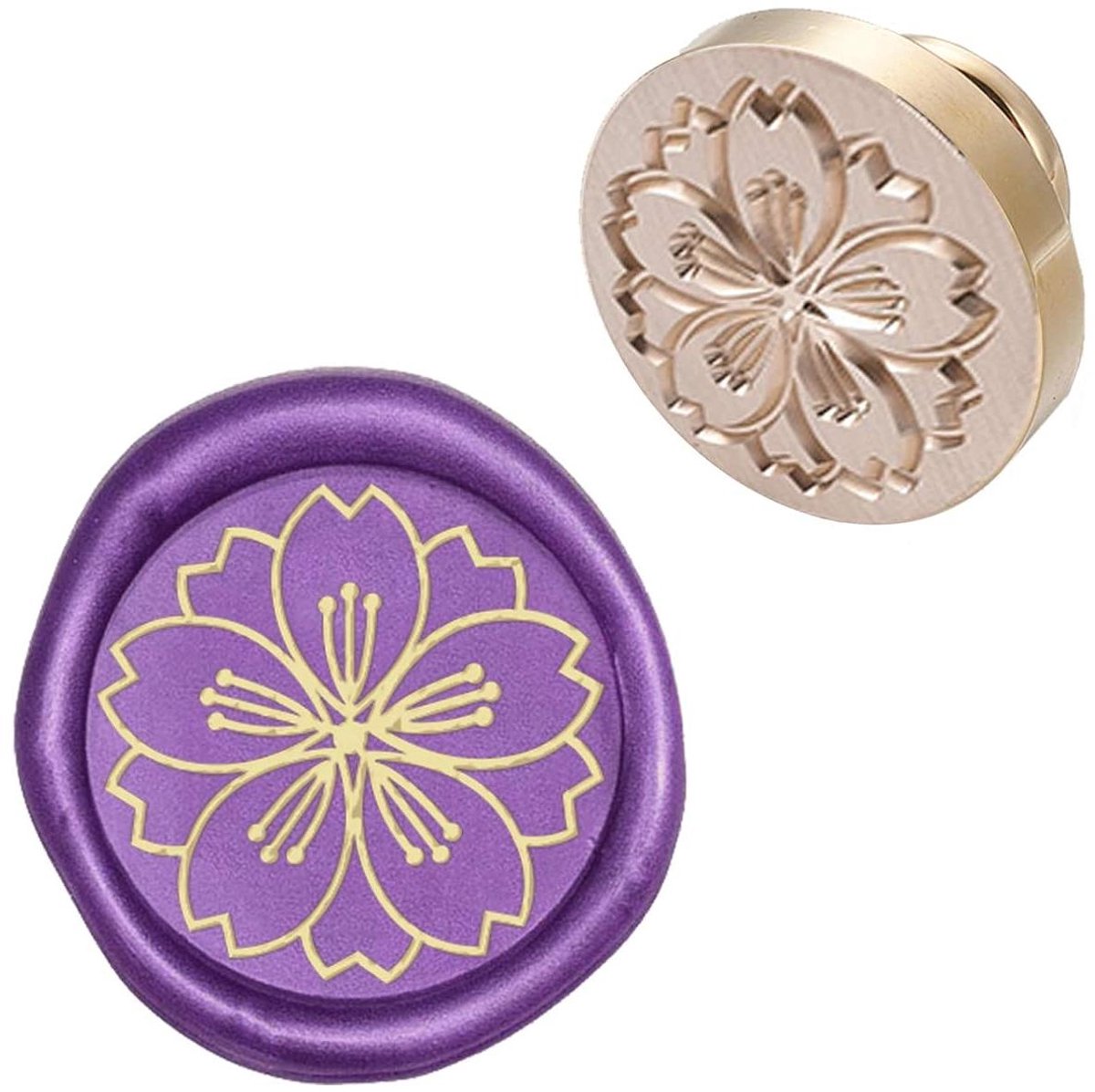 CSGoods - Wax Seal Stempel Hoofd met Kersenbloesem Design voor Creatieve Gift Decoratie en Uitnodigingen