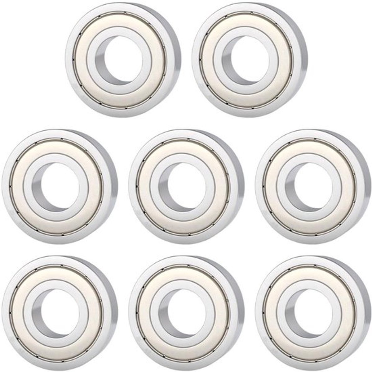 Pack of 8 608zz Ball Bearings for Roller Shelves Scooter Inline Skates - ABEC Used 8 mm x 22 mm x 7 mm