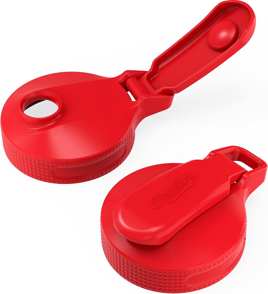2-pack rode deksels voor kleine weckpotten