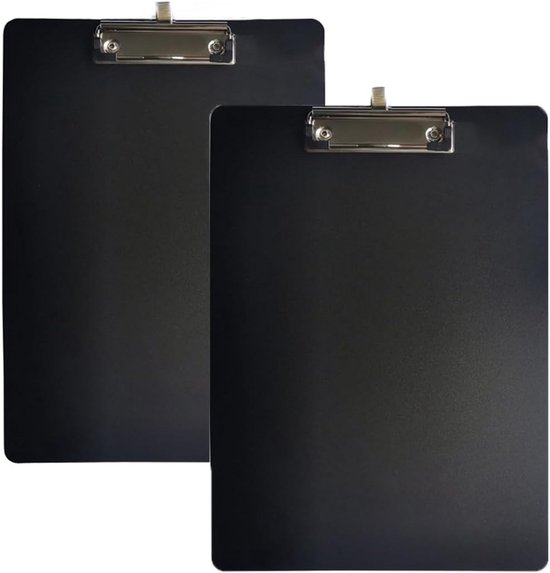 8-pack A4-klembord, klemborden met penhouder, horizontaal klembord voor kantoor, bedrijf, school - zwart