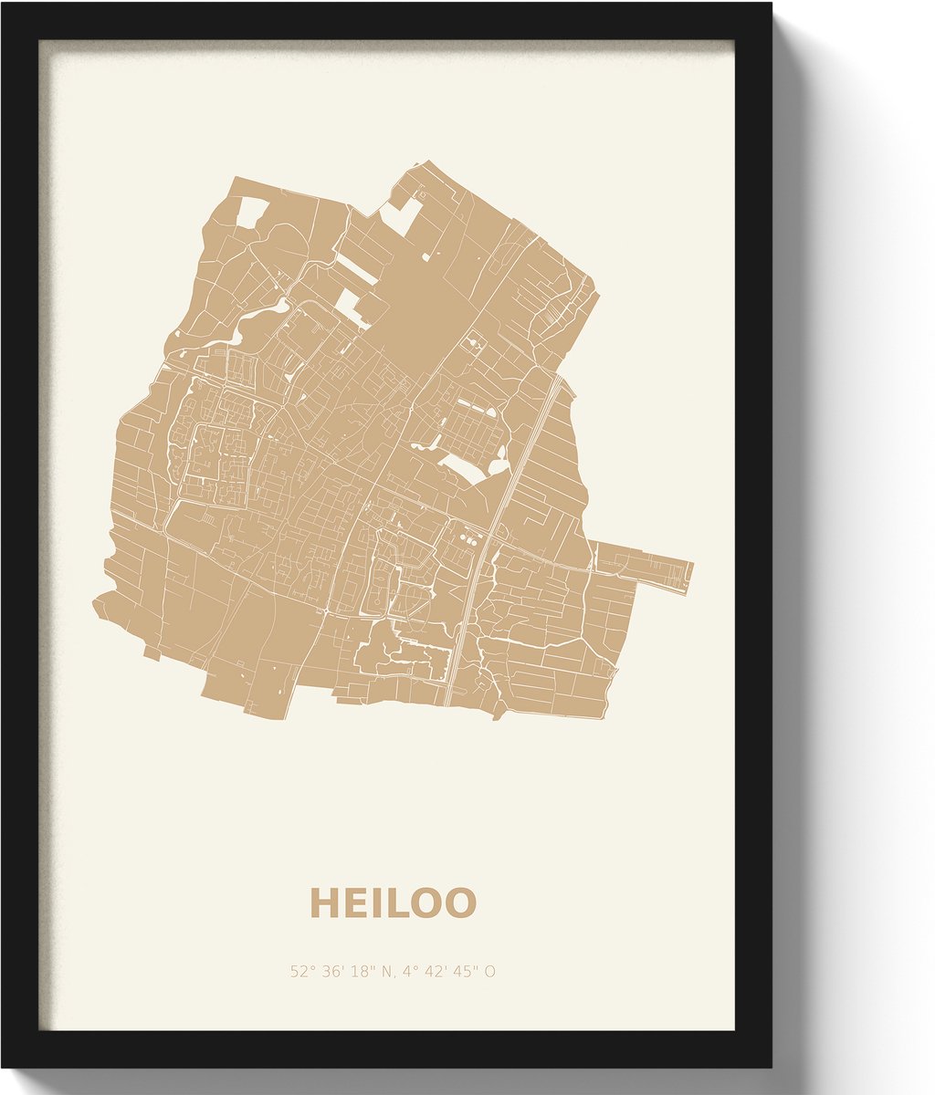 Poster Heiloo A3 - 30 x 42 cm - Beige (Exclusief Lijst)