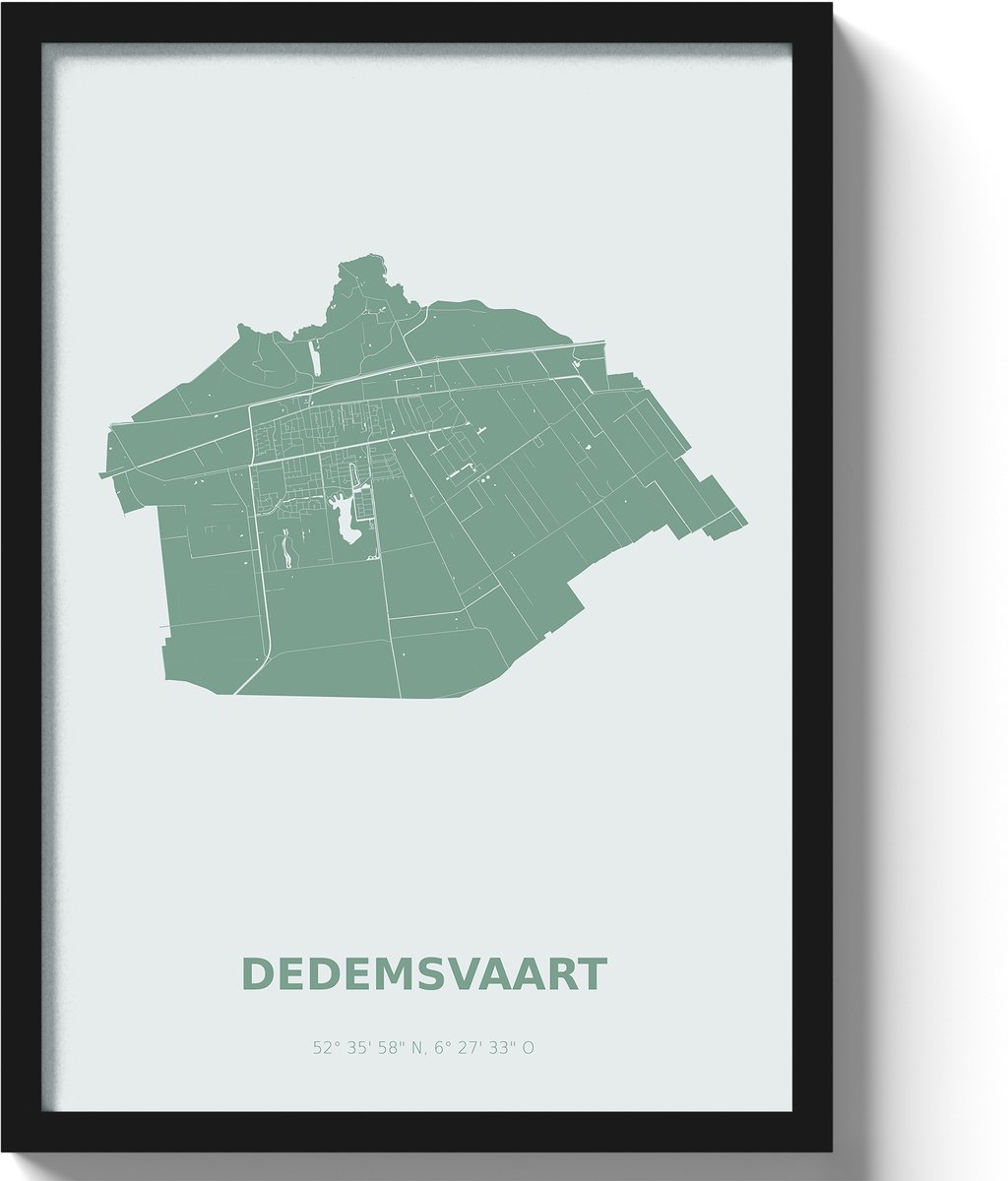 Poster Dedemsvaart A3 - 30 x 42 cm - Groen (Exclusief Lijst)
