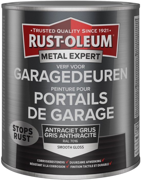 Peinture pour porte de garage Rust-Oleum Métal Expert Anthracite 750 ml
