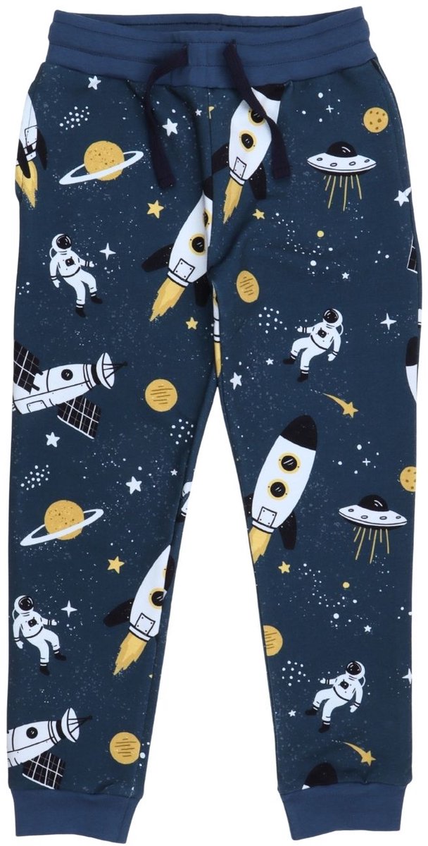 Walkiddy® Kinder Jogger – Jongens & Meisjes – Space Trip serie – Maat 146 – GOTS-gecertificeerd Biologisch Katoen
