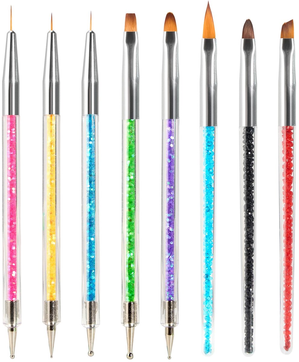 IMPERATORIS® Penselen Acrylverf - Borstelset met Professionele Penselen - Hardhout en Synthetisch Haar - Verf Kwasten - Kwast Set voor Gedetailleerd Schilderen, Nail Art, Schminken, Aquarel, Waterverf, Acryl, Olieverf - 8 stuks