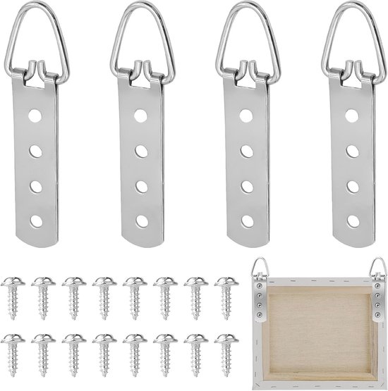 Haken voor Wandschilderijen en Foto's - Set van 4 Zware Fotohaken met