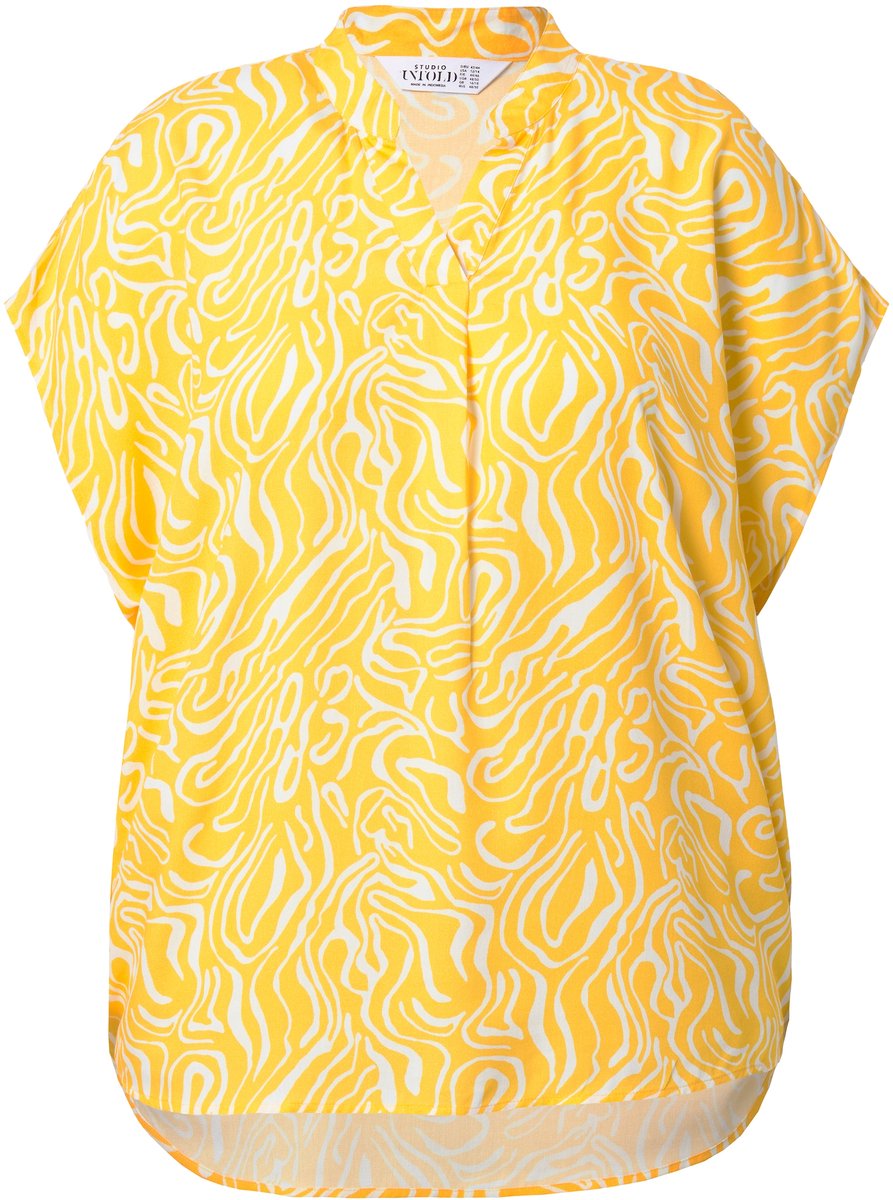Studio Untold - Dames - Overhemdblouse oversized wave print - Mango - Maat 50+