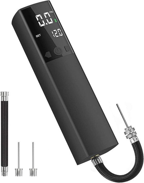 Elektrische Ballenpomp - Slimme Draagbare Luchtpomp voor Snelle Ballinflatie met Nauwkeurige Druck Regelaar en Digitale LCD Scherm voor Voetbal, Basketbal, Volleybal en Rugby