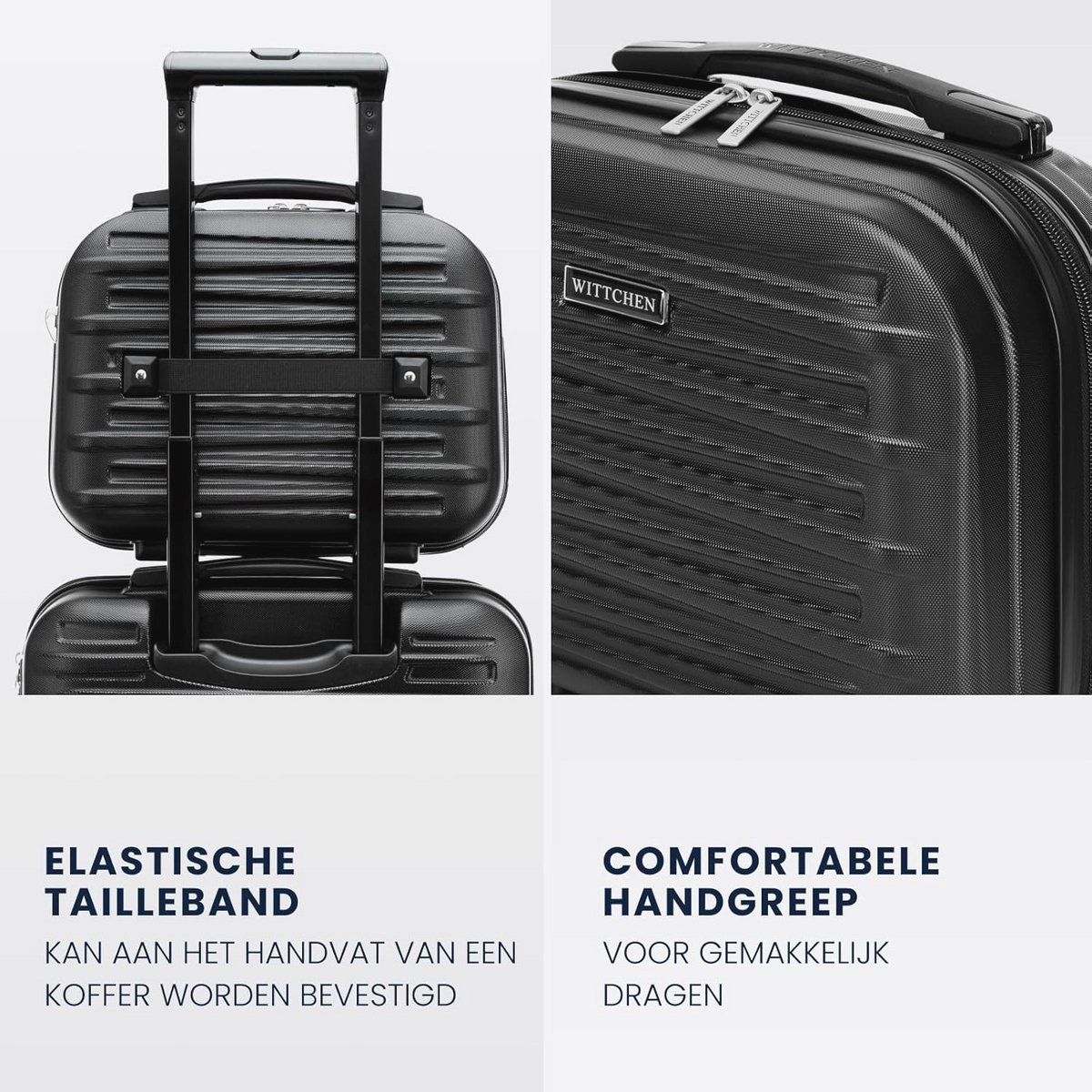Cosmetische Koffer Hardcase Toilettas voor Vrouwen - Zwart 30 x 35 x 18 cm