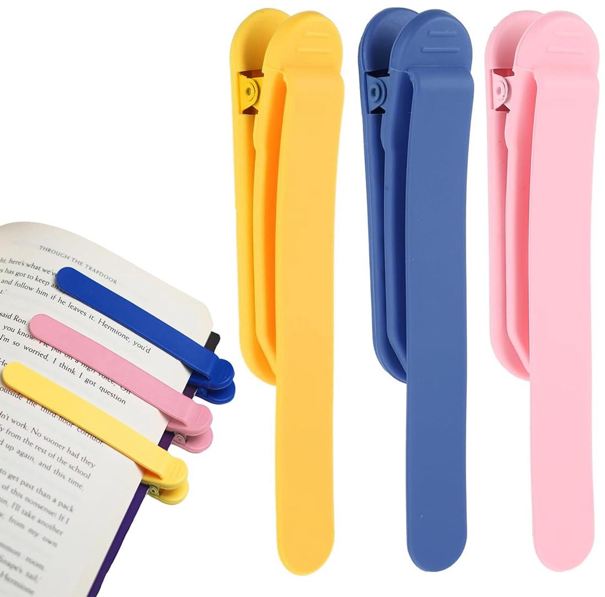 IMPERATORIS® Duimlegger - Boek Openhouder - Paginahouder - Bladwijzer - Bookmark - Boek Accesoires - Bladzijde Houder - Leesring - 3 stuks