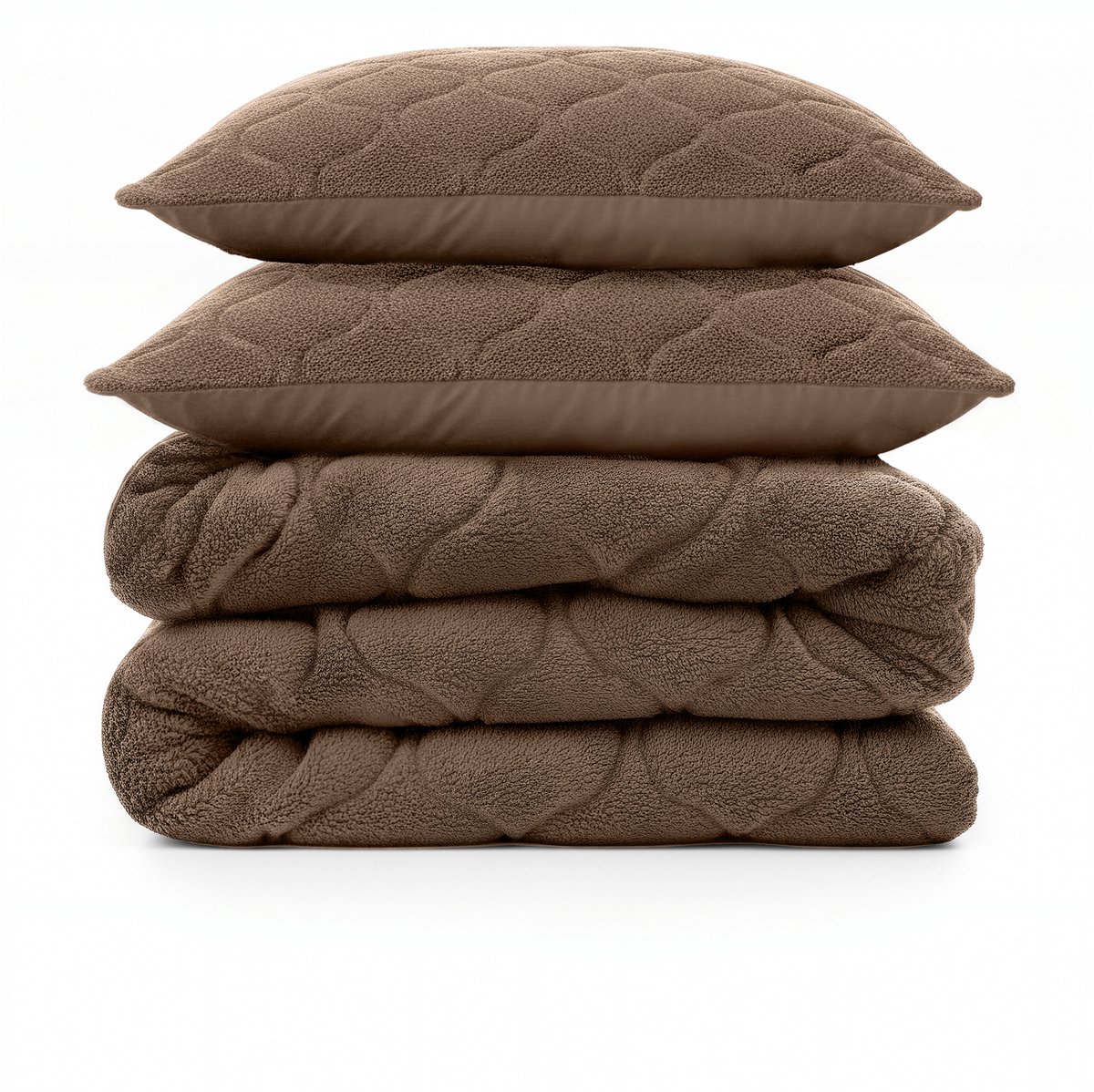 Sleeptime 2 in 1 Teddy Premium Dekbed zonder Overtrek - Dekbed Inclusief Slopen - 240 x 200 cm - Taupe/Bruin