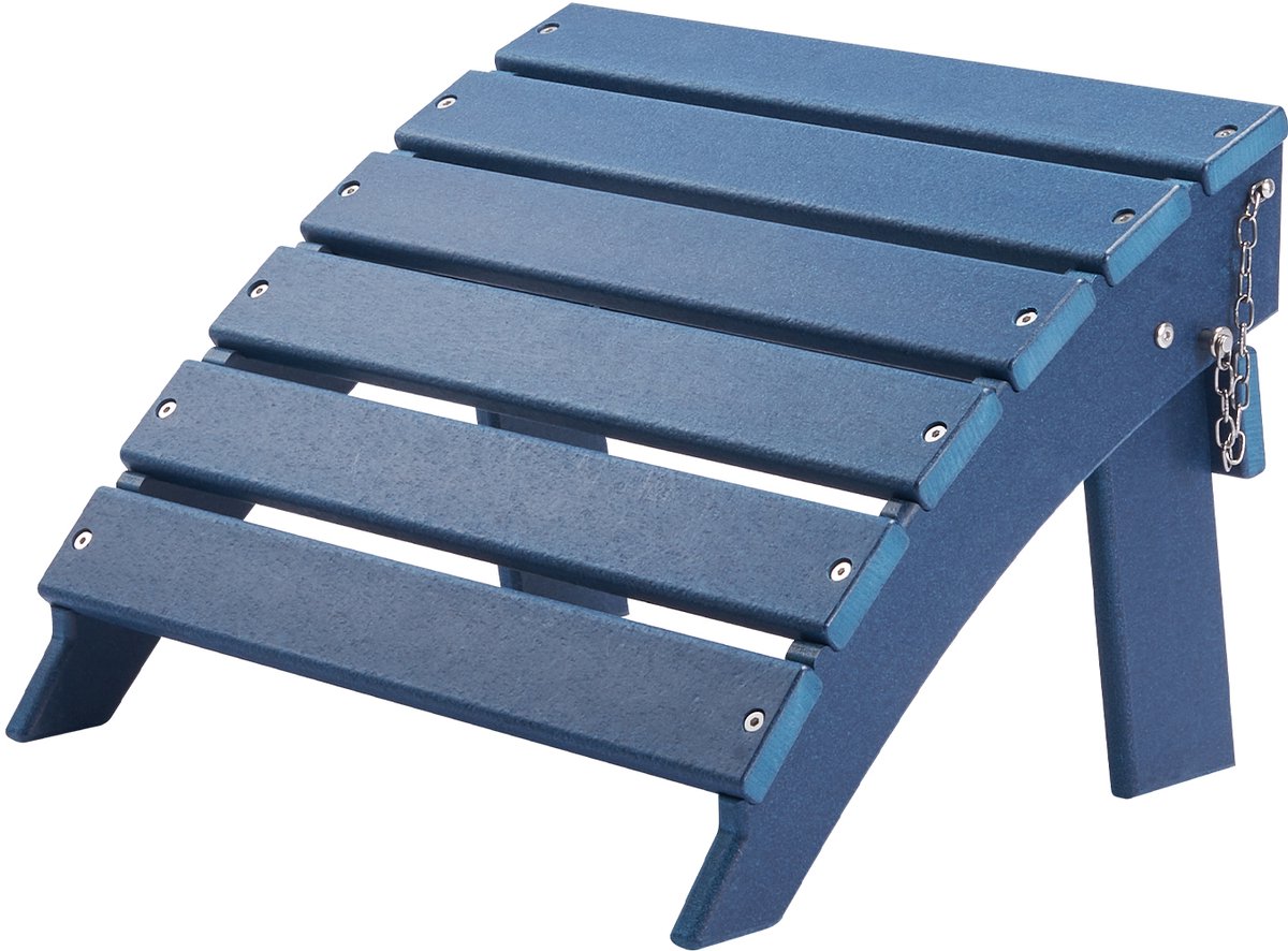 VEVOR Voetenbank Adirondack Ottoman 400x480x330mm HDPE Tuinstoel Opvouwbaar Blauw