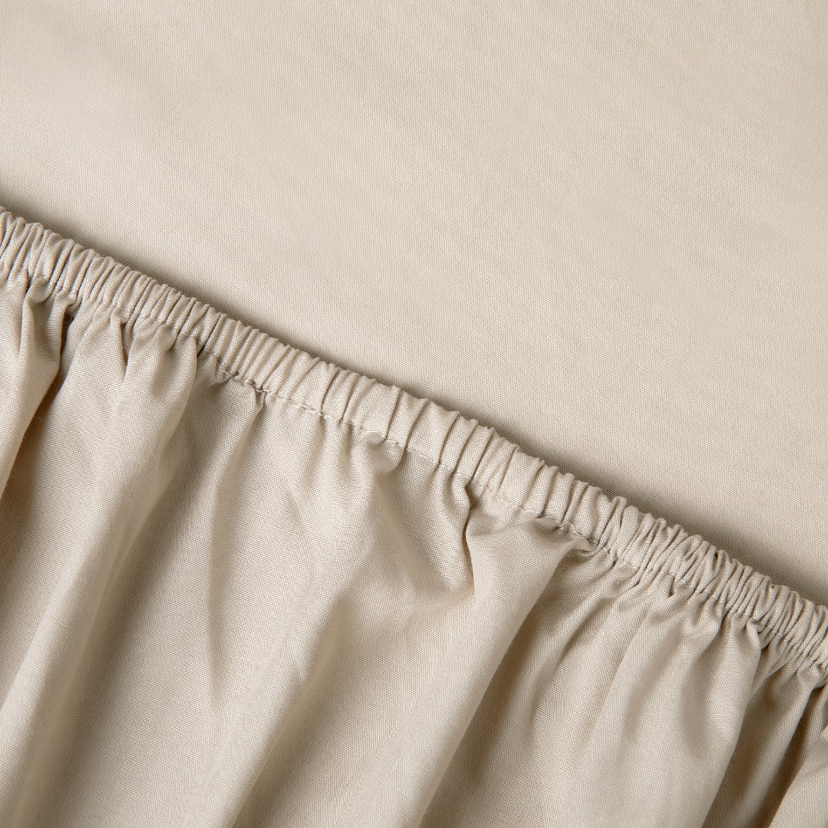 Kayori Shizu Splittopper Hoeslaken Perkal - 200x200cm - 200TC Hotelkwaliteit - Matrasdikte 12 cm - Zand