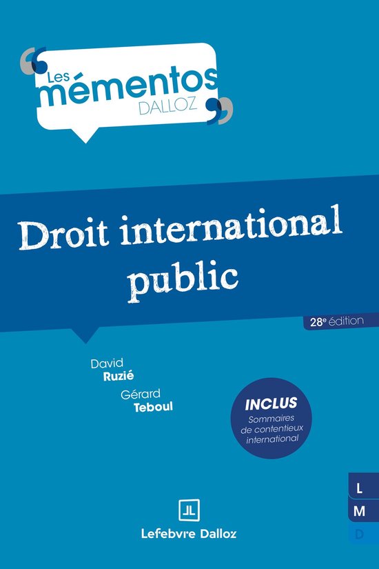 Mémentos - Droit international public 28ed - cover