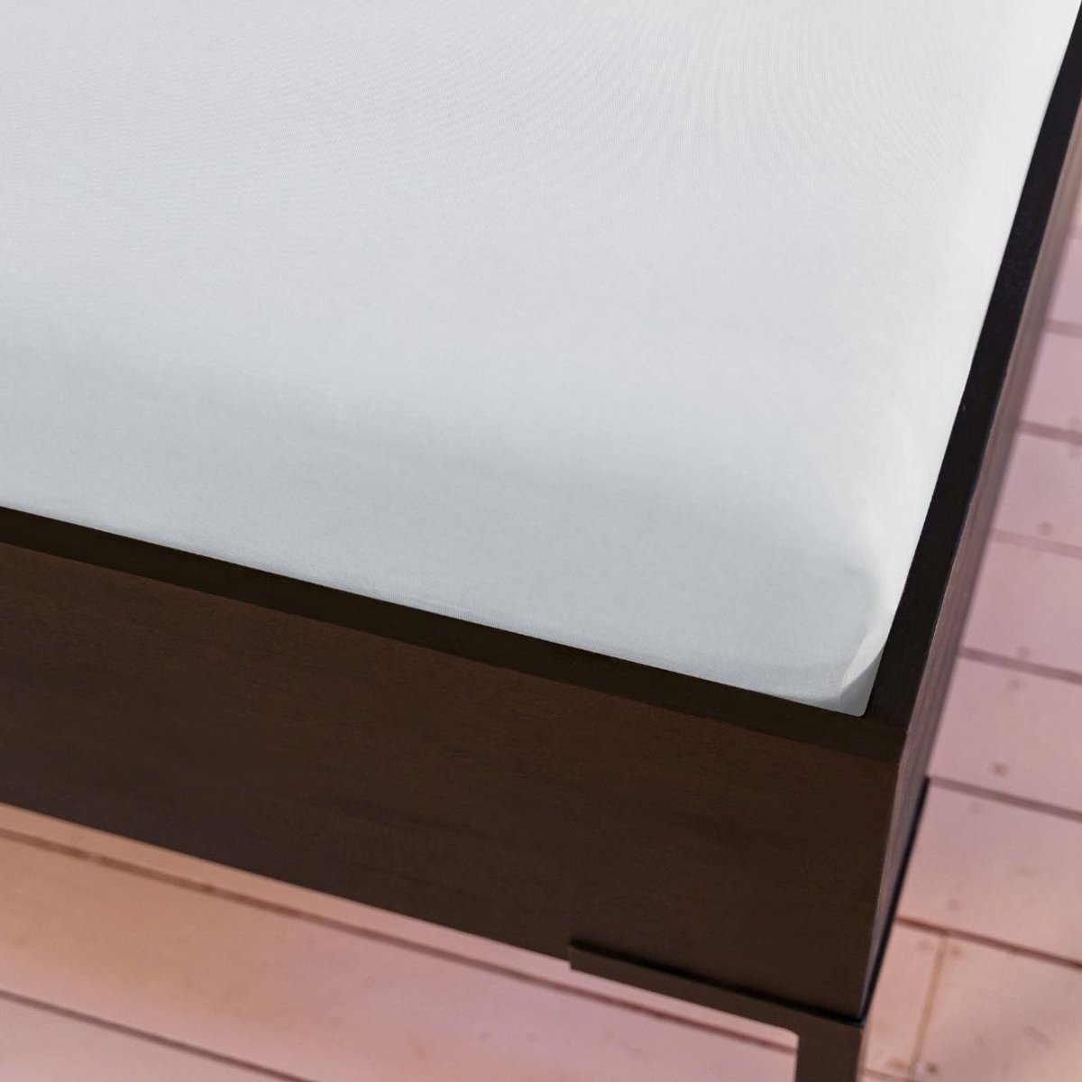 kayori Saiko Splittopper Hoeslaken Premium Jersey - 200x200-220cm - Matrasdikte 12 cm - Biologisch Katoen - Wit