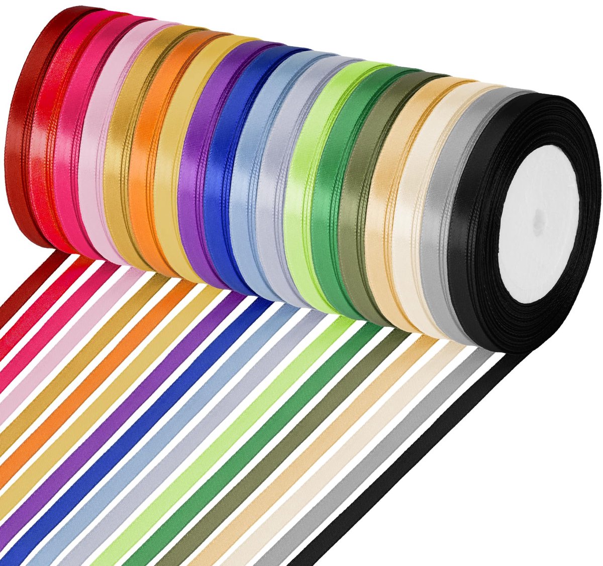 IMPERATORIS® Satijn Linten Set Voor Knutselen, Cadeaus, Decoratie - Cadeaulint - veelkleurig