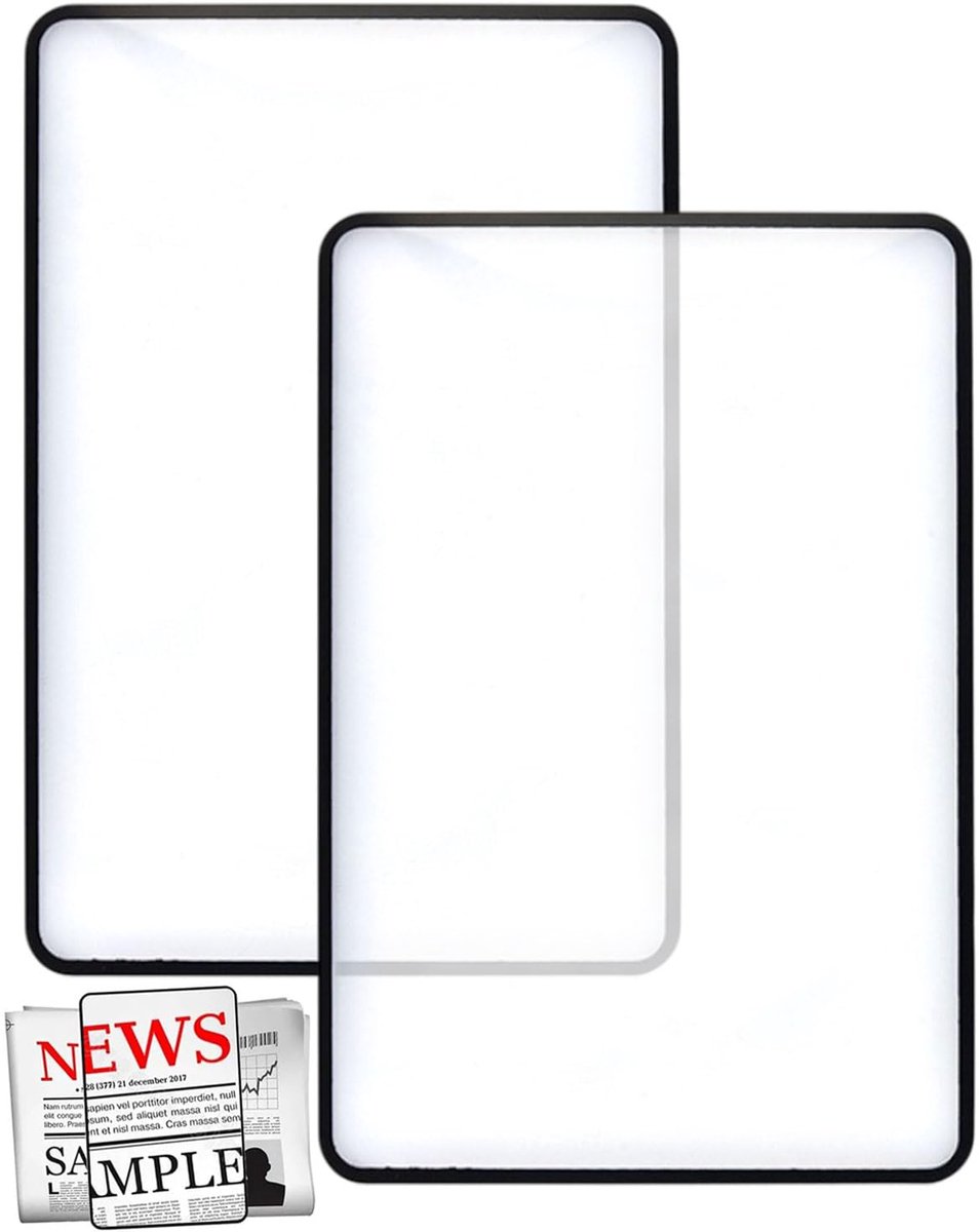 IMPERATORIS® 2x Vergrootglas - Handheld Vergrootglas voor Kinderen & Senioren -Lichtgewicht & Duurzaam – Educatief Speelgoed voor Natuurverkenning - Lezen & Hobby’s - 3x - Zwart
