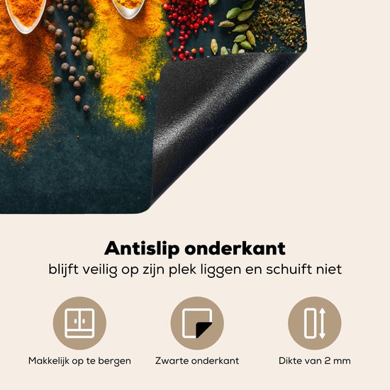 Protecteur d'induction 60x52 cm - Tapis d'induction - Protecteur de plaque de cuisson - Cuillères - Épices