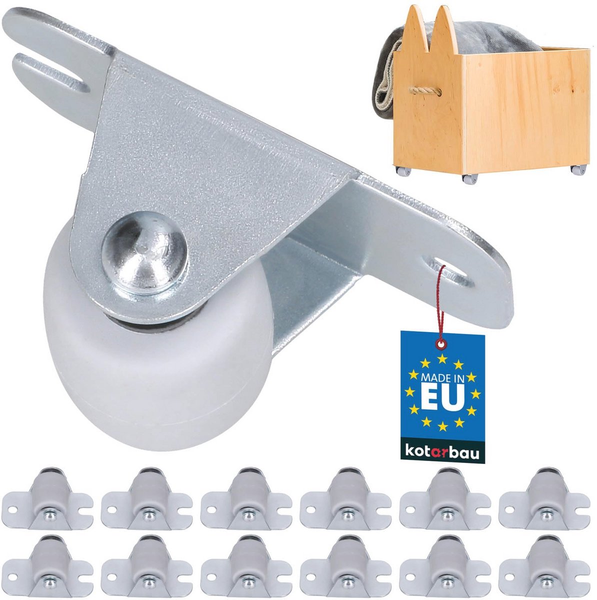 Universele Transportwielen met Rubber - 22 mm / 33 mm voor Alle Vloeren