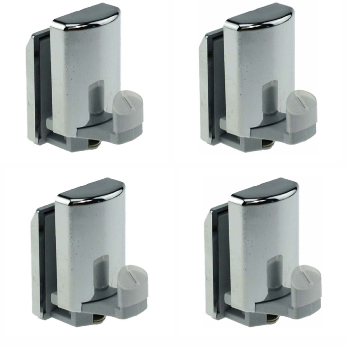 TuseRxln Doucheportierenwielen - Double Roller - Vervangingswiel voor Soepele Deurbeweging - 4 Stuks - Voor Douche Deur in Zilver