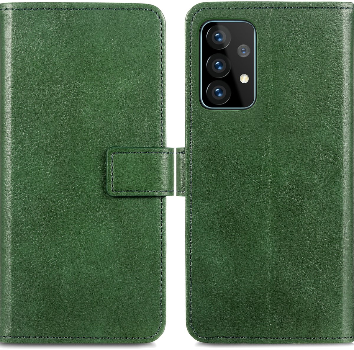 imoshion Hoesje - Geschikt voor Samsung Galaxy A52 (4G) / A52s / A52 (5G) - Luxe Bookcase - Groen