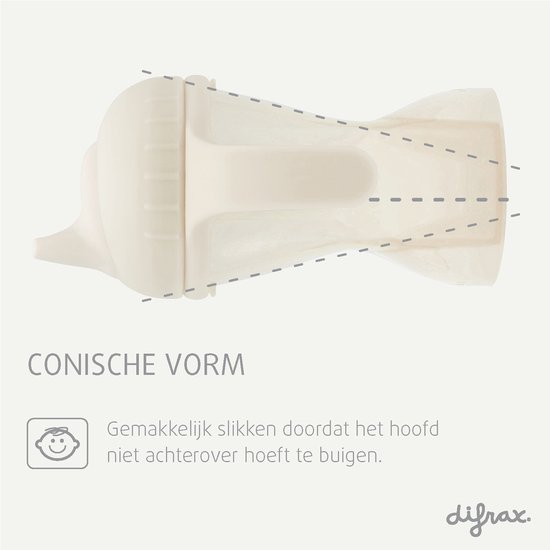 Difrax Tuitbeker Drinkbeker - 250 ml - 6+ Maanden - Beige - 1 stuk van Difrax — afbeelding 5