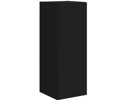 2 st TV-wandkast | Tv-meubel | Televisiekast | Mediameubel Wandgemonteerd Zwart 30 x 31 x 80 cm Bewerkt hout