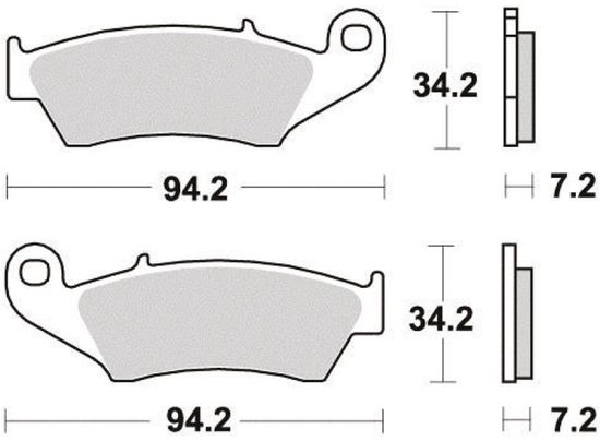 Remblokken Perftec voor Motor Honda 500 Cr R 1995 tot 2001 vooraan Nieuw