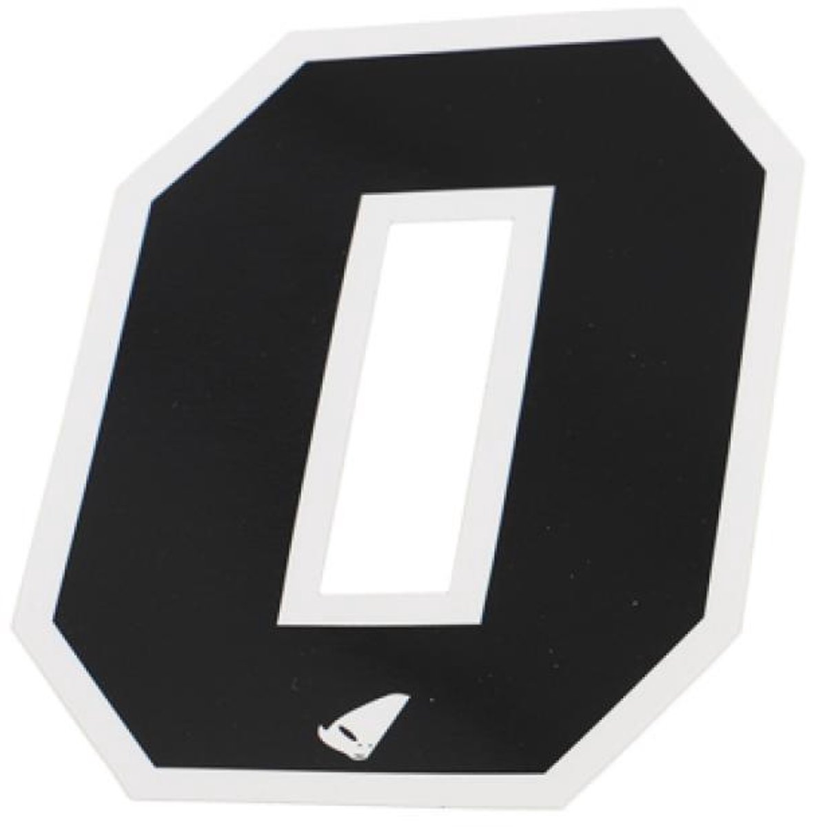 Autocollant stickers UFO pour moto Numéro 0 noir 130x100mm Neuf