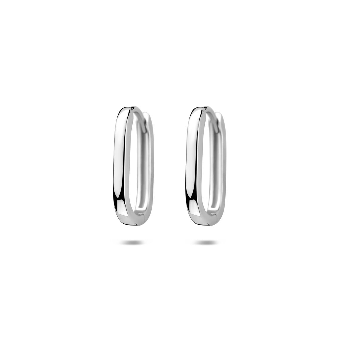 Zilveren gerhodineerde klapoorringen 16,5 mm - 1341996