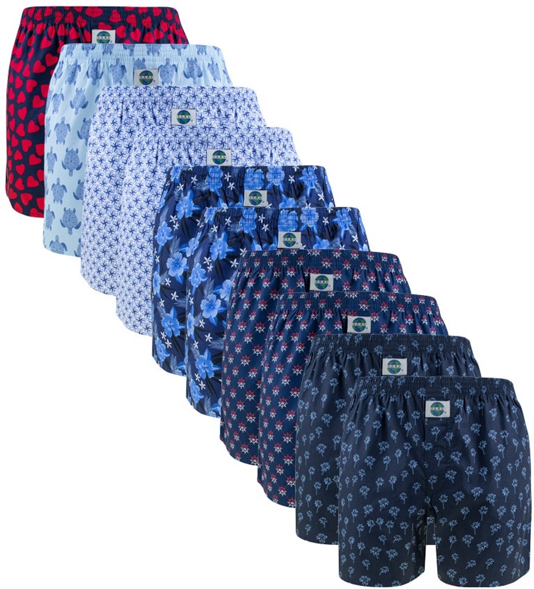 DEAL heren 10P wijde boxershorts mix multi IV